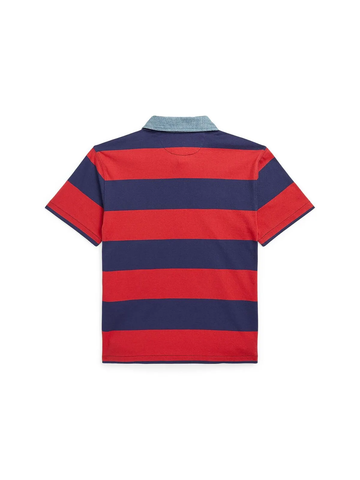 Хлопковая оксфордская рубашка с вышитым логотипом Big Boys Polo Ralph Lauren — изображение 2 из 3, красный темно-синий