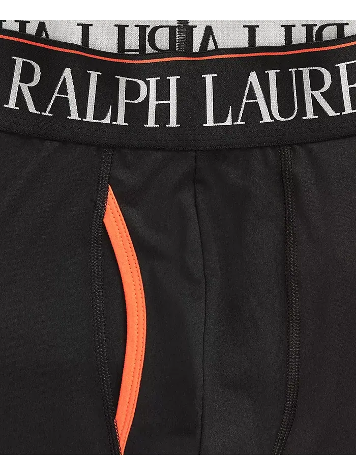 Мужские трусы-боксеры 3 шт. 4-D Flex Cool из микрофибры Polo Ralph Lauren — изображение 3 из 3, черный