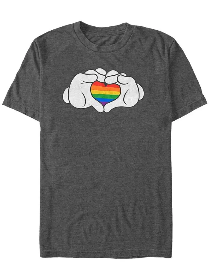 Мужская футболка с коротким рукавом Rainbow Love Fifth Sun — изображение 1 из 1, темный серый