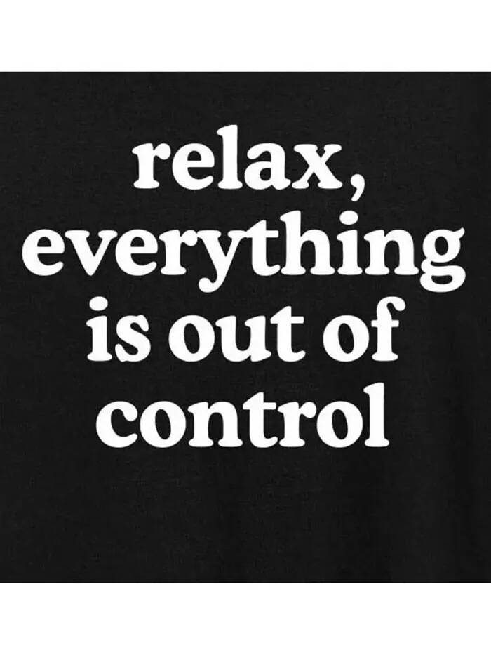 Футболка больших размеров с рисунком Relax Out Of Control Hybrid Apparel — изображение 2 из 3, черный