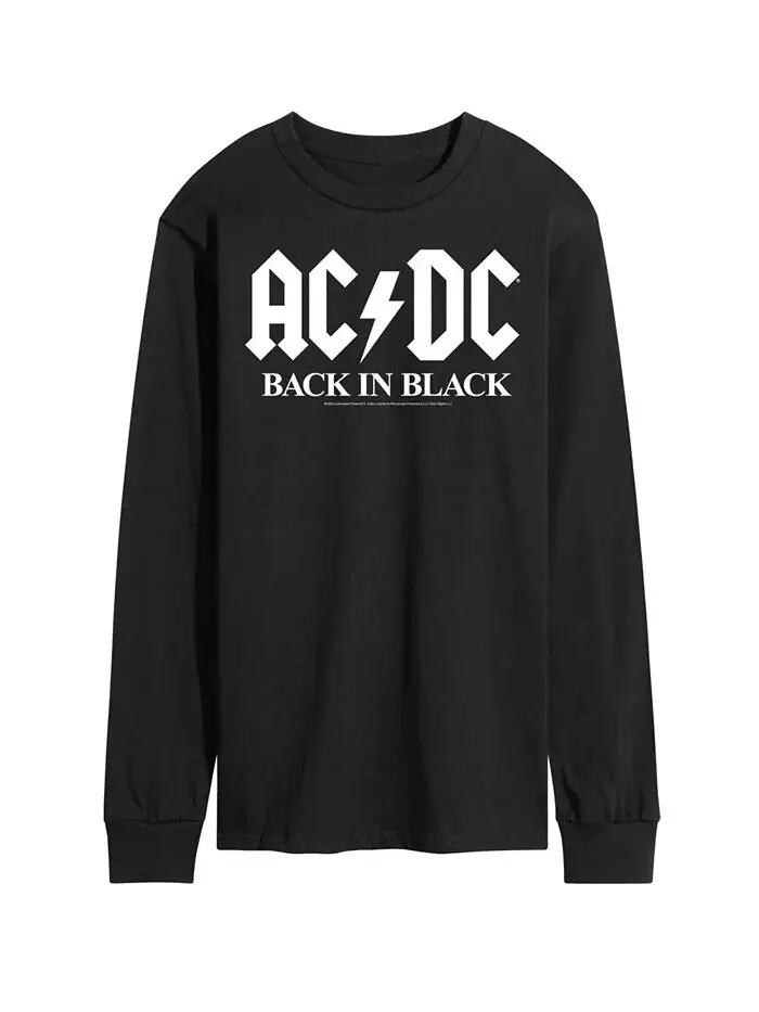 Мужская футболка ACDC Back in Black с длинным рукавом AIRWAVES — изображение 1 из 2, черный