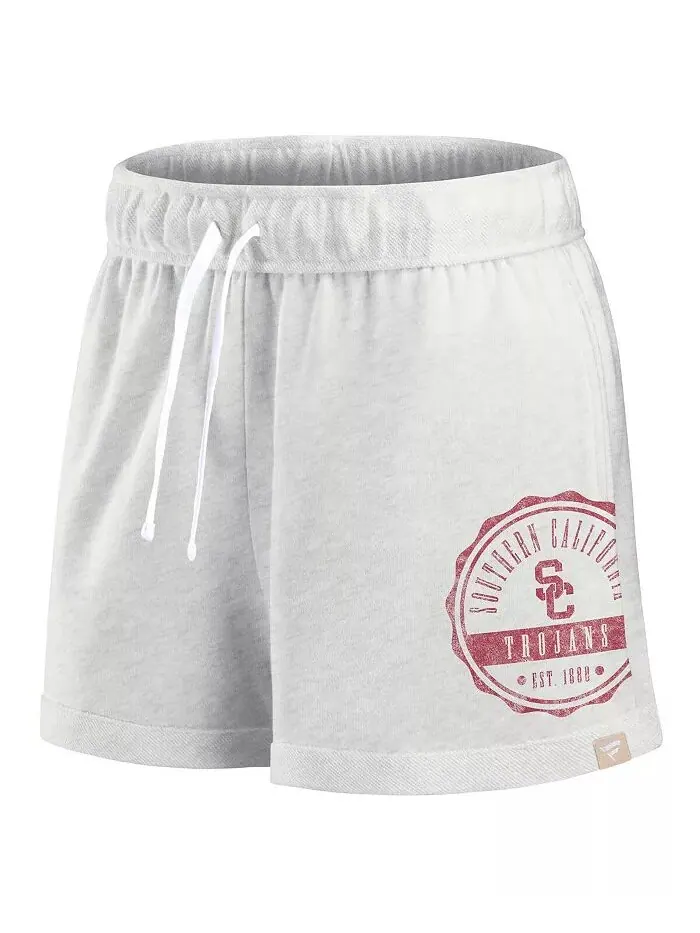 Женские шорты Oatmeal USC Trojans Win Badge Fanatics — изображение 3 из 3