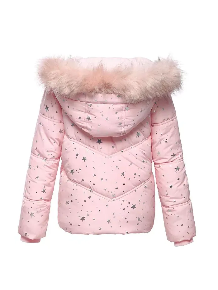 Детская утепленная пуховая куртка Bubble Coat Rokka&Rolla — изображение 5 из 10, розовый серебристый