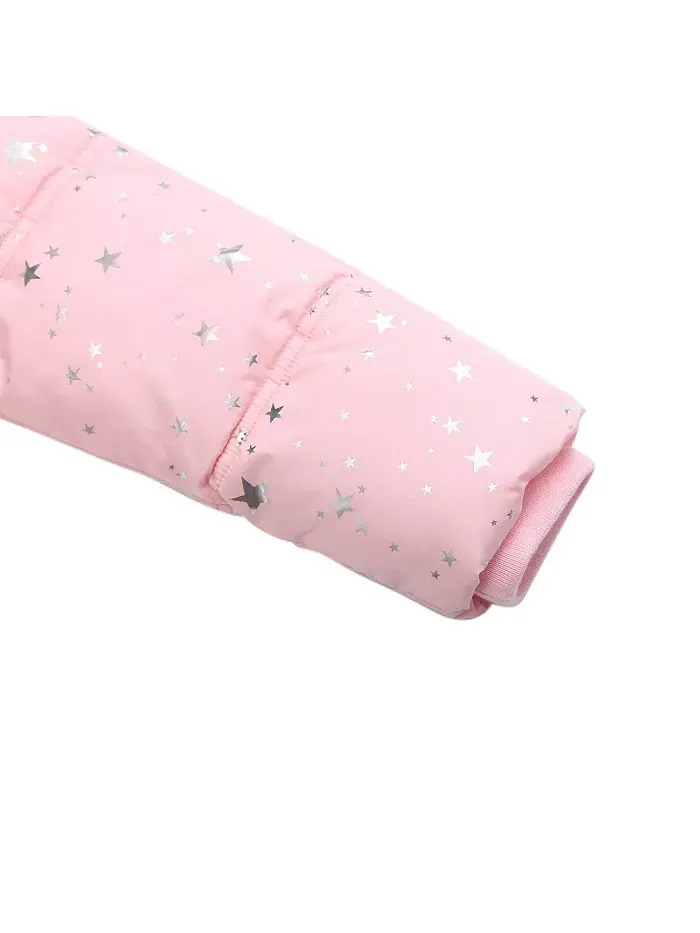 Детская утепленная пуховая куртка Bubble Coat Rokka&Rolla — изображение 6 из 10, розовый серебристый