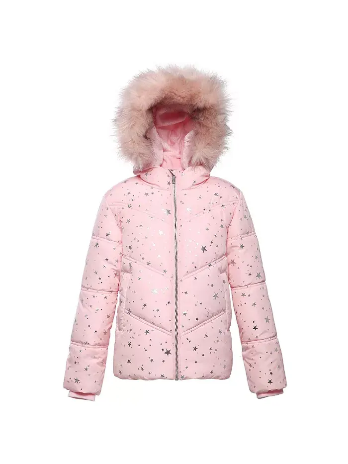 Детская утепленная пуховая куртка Bubble Coat Rokka&Rolla — изображение 7 из 10, розовый серебристый