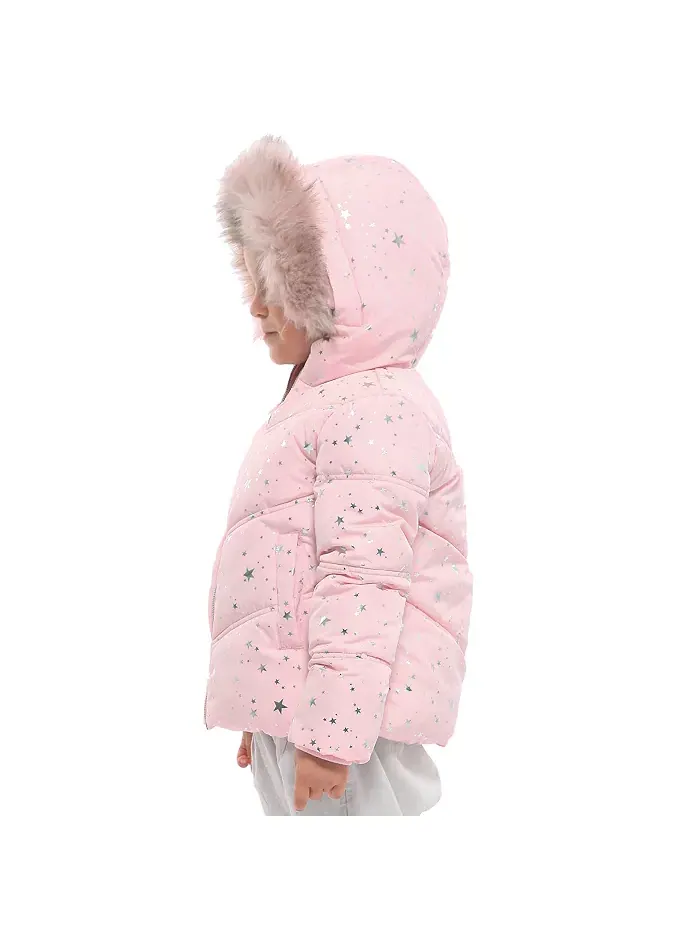Детская утепленная пуховая куртка Bubble Coat Rokka&Rolla — изображение 10 из 10, розовый серебристый