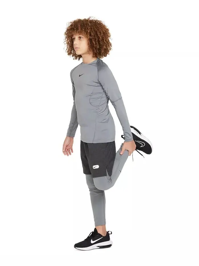 Эластичные леггинсы Big Boys Pro Dri-FIT Nike — изображение 3 из 5, черный/черный/белый