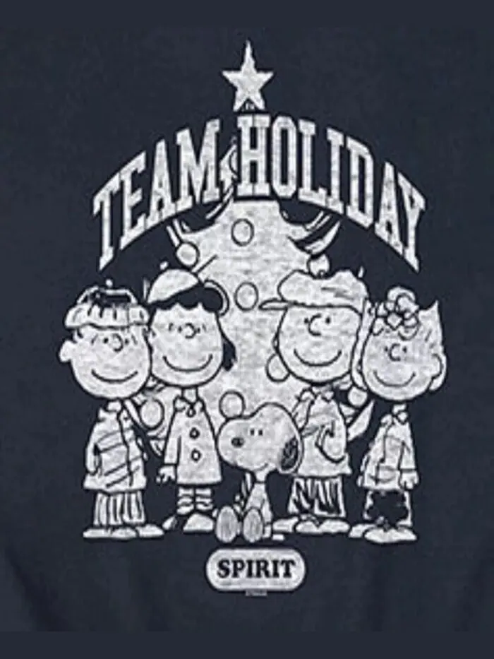 Мужская флисовая кофта Peanuts Team Holiday с длинным рукавом AIRWAVES — изображение 3 из 3, синий