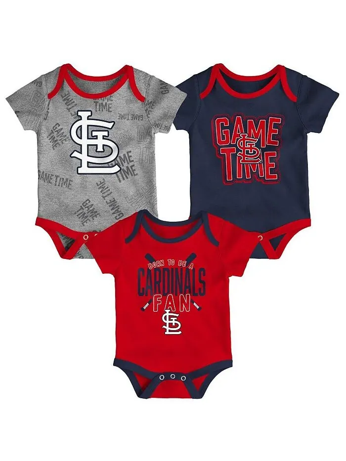 Комплект боди из трех частей St. Louis Cardinals для новорожденных — изображение 1 из 1