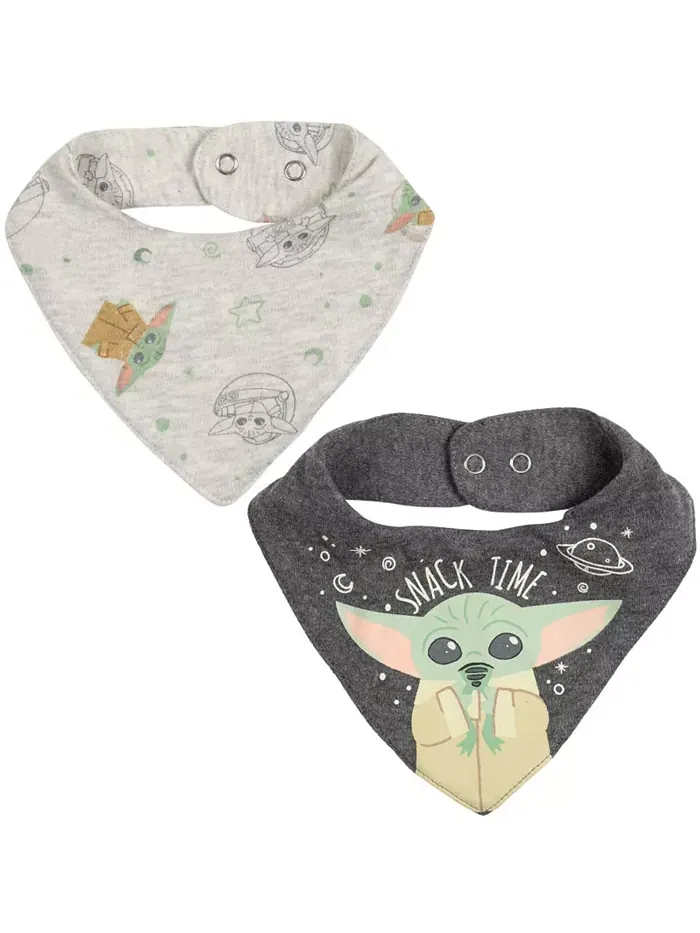 Комплект для мальчиков Baby Boys Yoda: боди, пижамные штаны, шапочка и слюнявчики (8 предметов) — изображение 4 из 7, серый