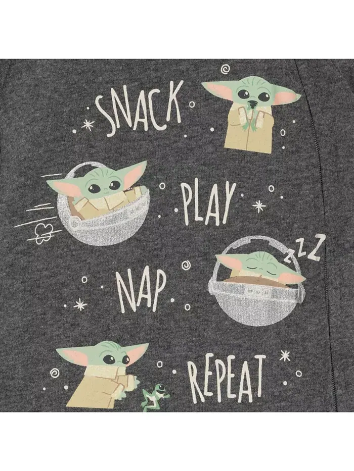 Комплект для мальчиков Baby Boys Yoda: боди, пижамные штаны, шапочка и слюнявчики (8 предметов) — изображение 6 из 7, серый