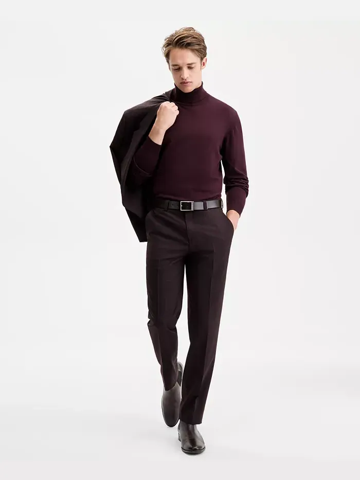 Мужской современный клетчатый костюм, отдельные детали Hugo Boss