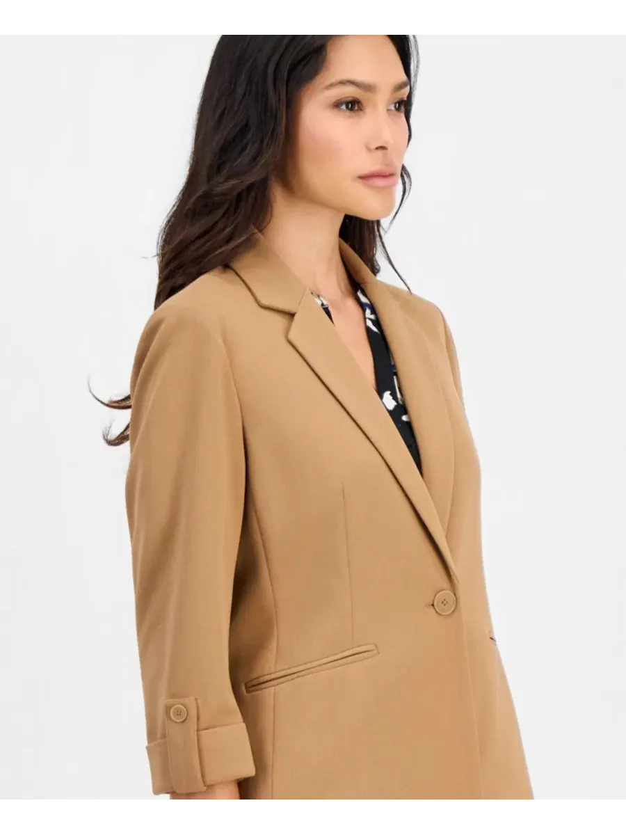 Комплект из жакета, топа и брюк Anne Klein Essentials — изображение 3 из 5, бежевый