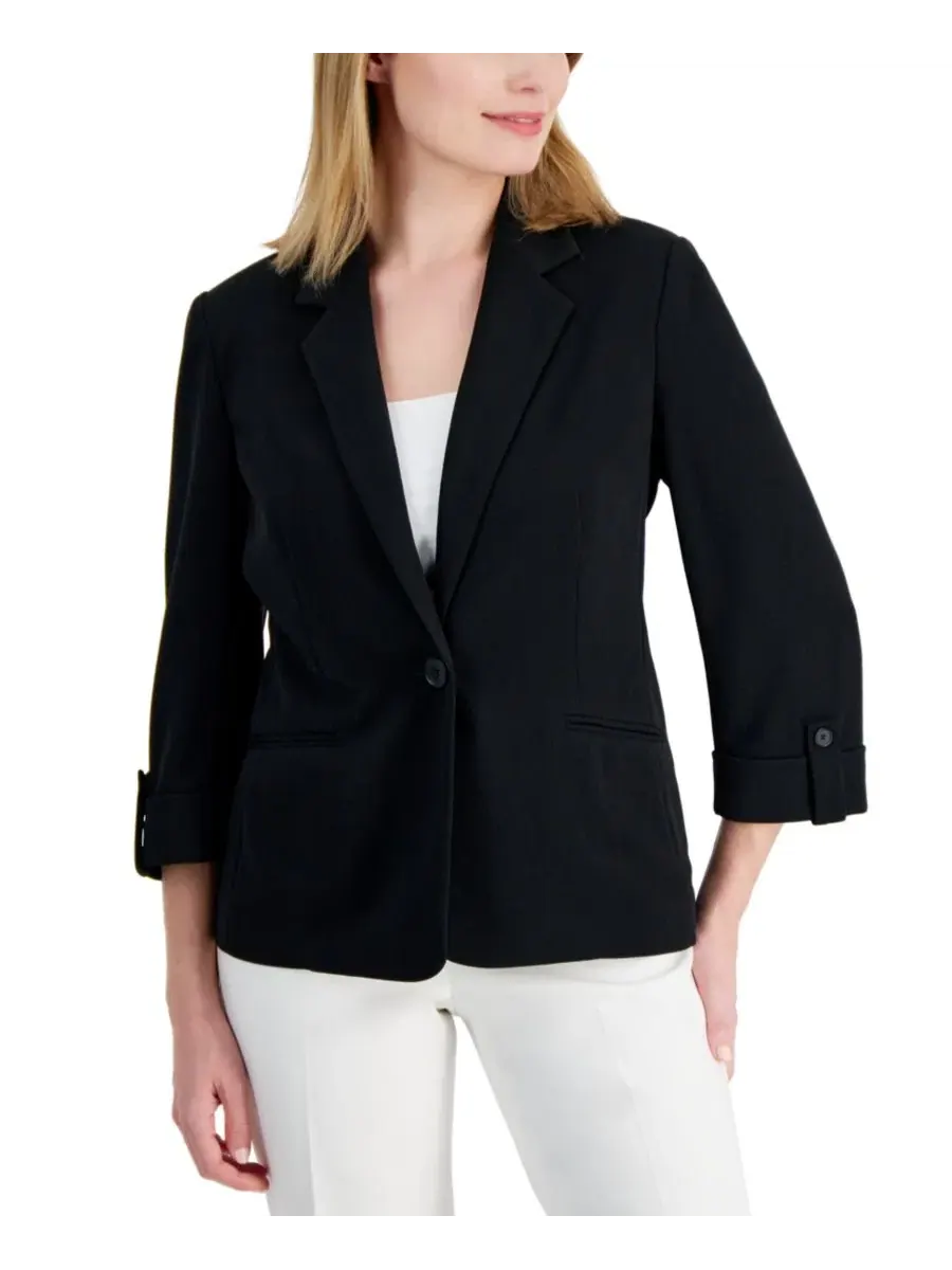 Комплект из блейзера, топа и брюк Anne Klein Essentials — изображение 3 из 3, черный