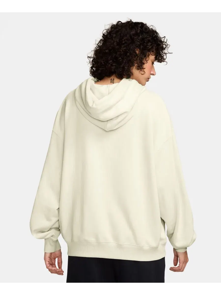 Женский худи из флиса Nike Studio Fleece, свободный крой, с полной застежкой-молнией Nike — изображение 3 из 3, черный