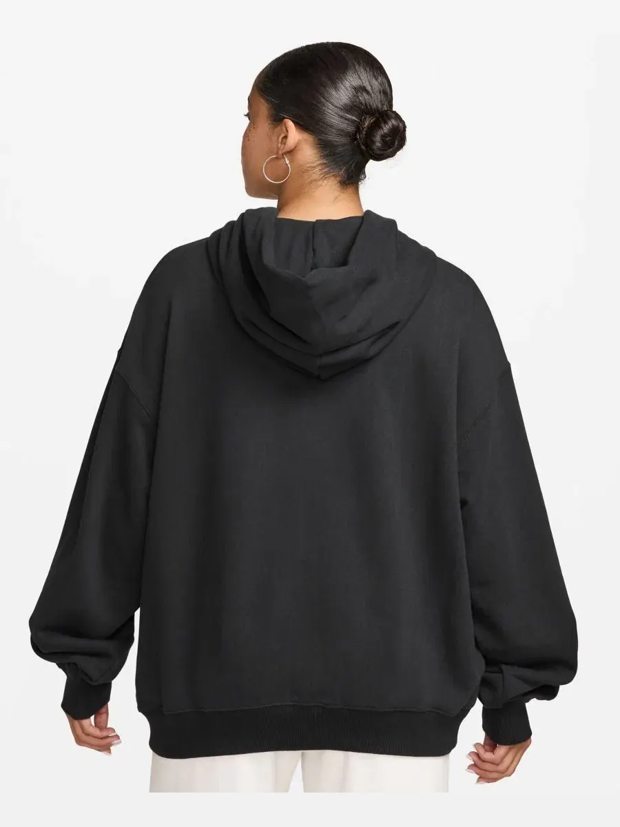 Худи Nike Studio Fleece Lightweight Oversized Full-Zip — изображение 3 из 3, черный