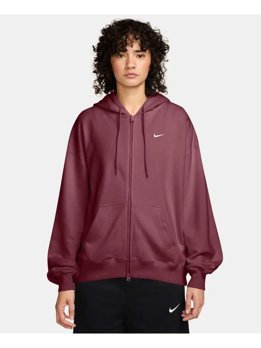 Худи Nike Studio Fleece Lightweight Oversized Full-Zip — изображение 1 из 3, розовый