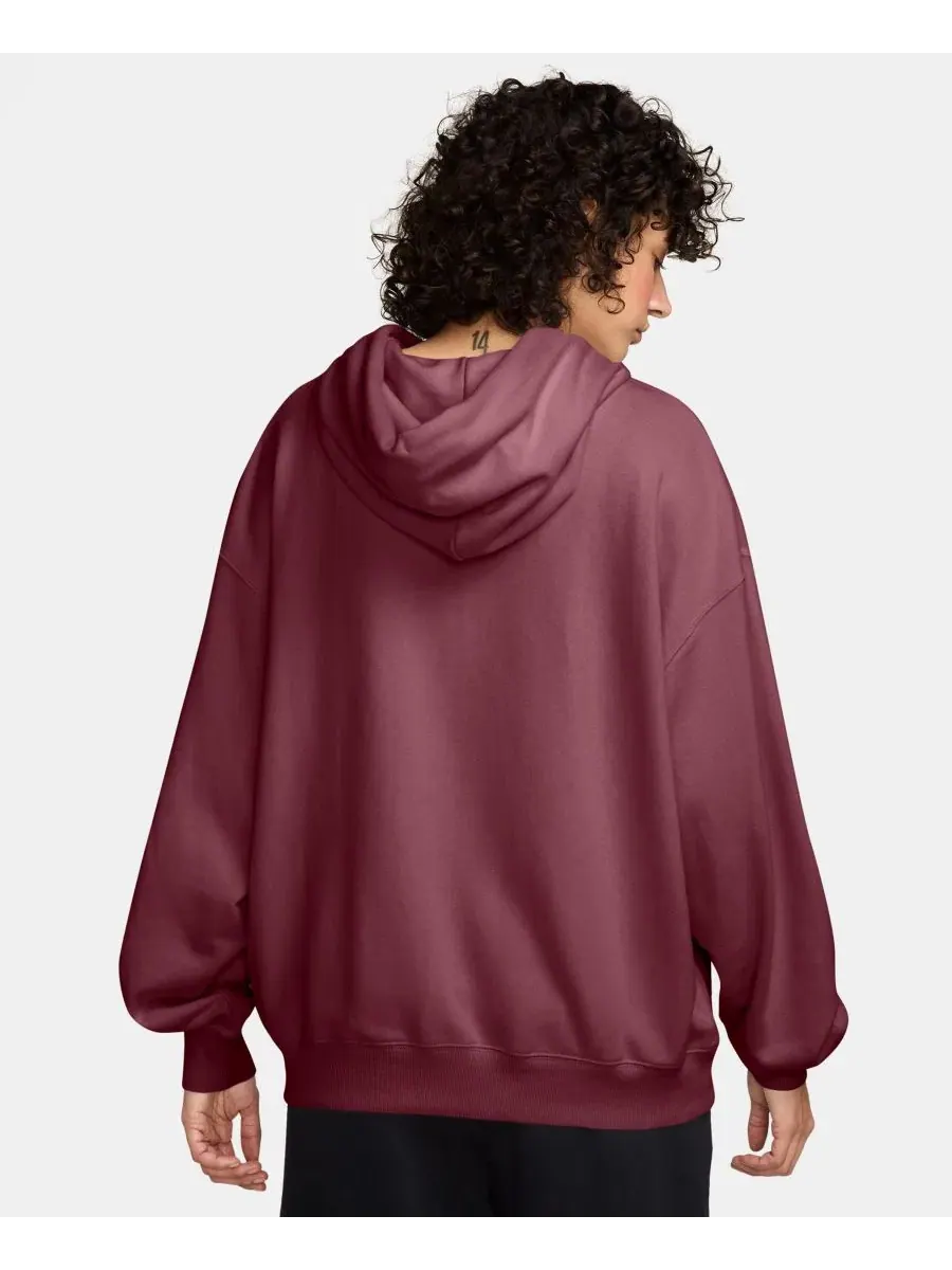 Худи Nike Studio Fleece Lightweight Oversized Full-Zip — изображение 3 из 3, розовый