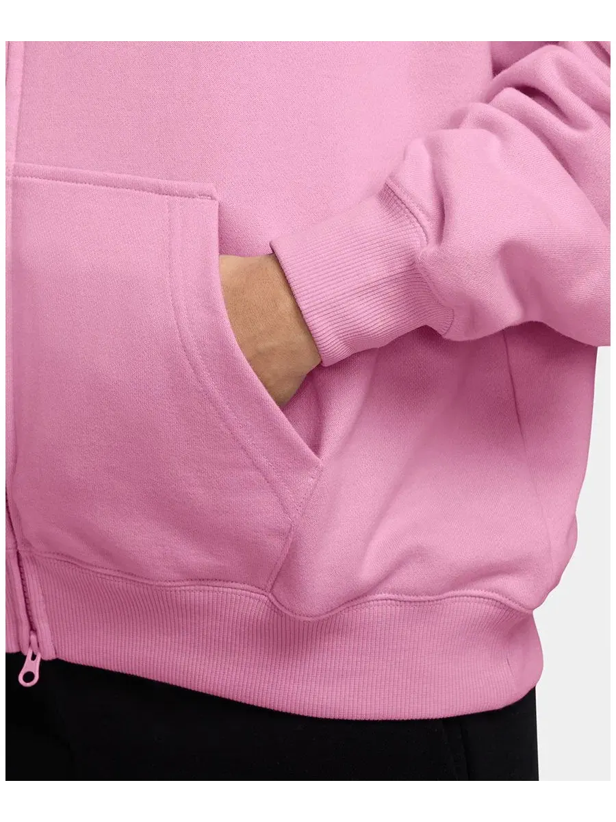 Худи Nike Studio Fleece с капюшоном, оверсайз — изображение 2 из 3, розовый