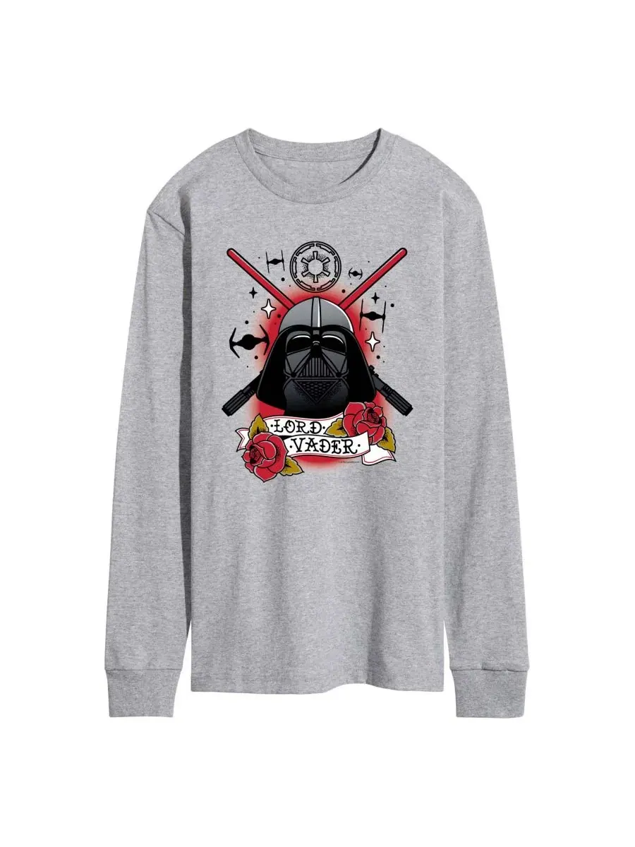 Футболка с длинным рукавом с принтом Darth Vader Traditional Tattoo AIRWAVES — изображение 1 из 3, приглушенный