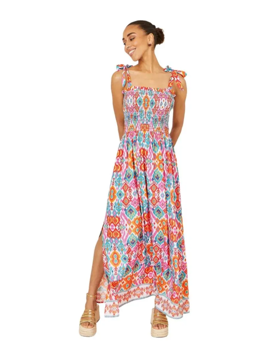 Макси-платье с принтом Ikat Print Yumi — изображение 1 из 8, мульти