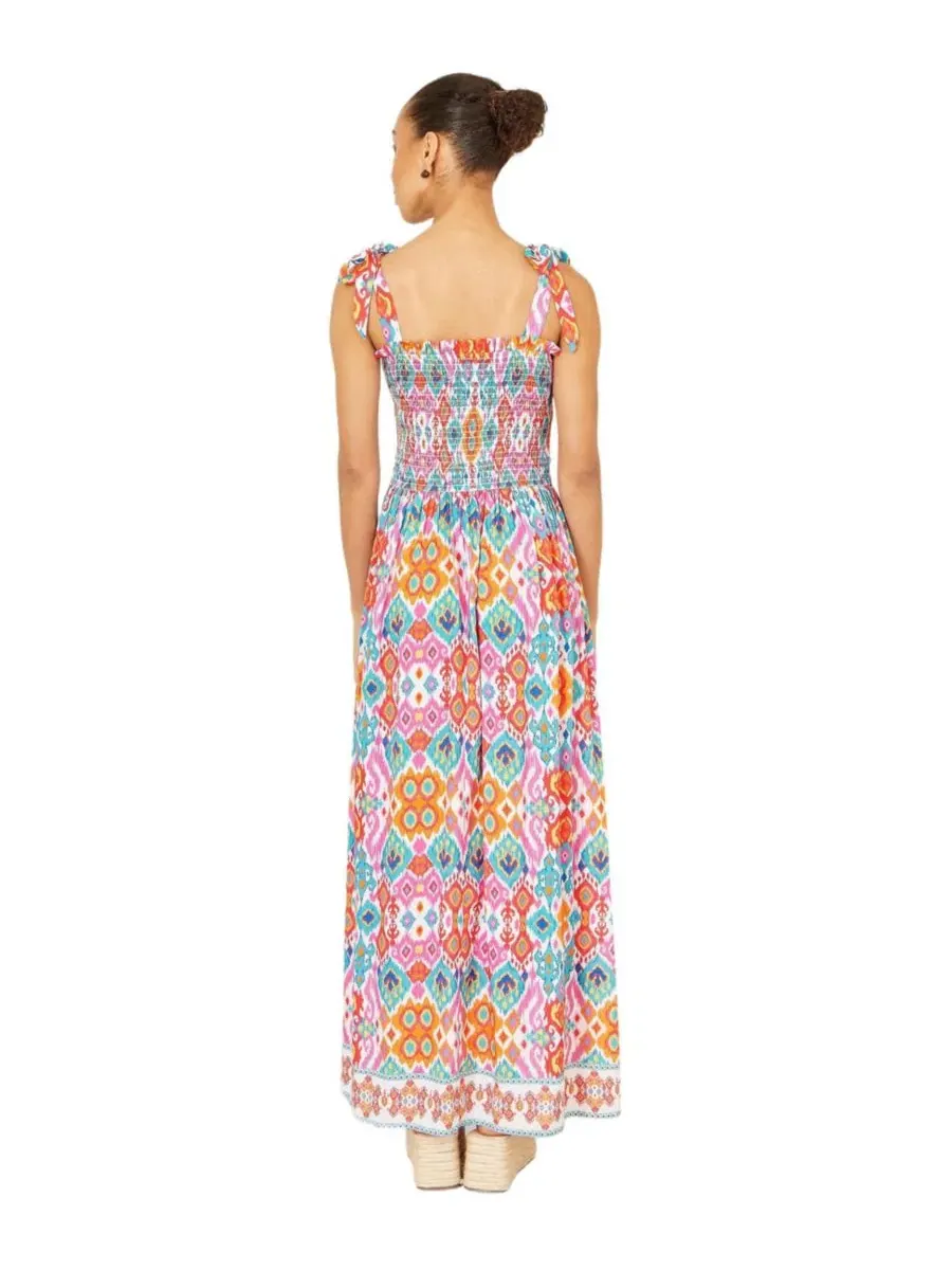 Макси-платье с принтом Ikat Print Yumi — изображение 3 из 8, мульти