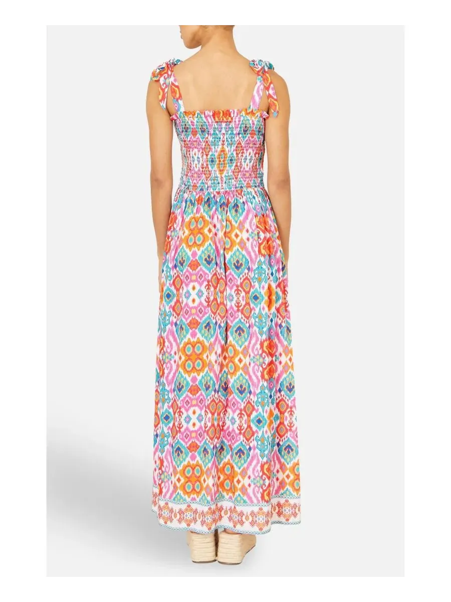 Макси-платье с принтом Ikat Print Yumi — изображение 8 из 8, мульти