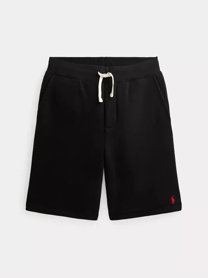 Большие мальчики Хлопковые флисовые шорты на резинке Polo Ralph Lauren — изображение 1 из 5, черный