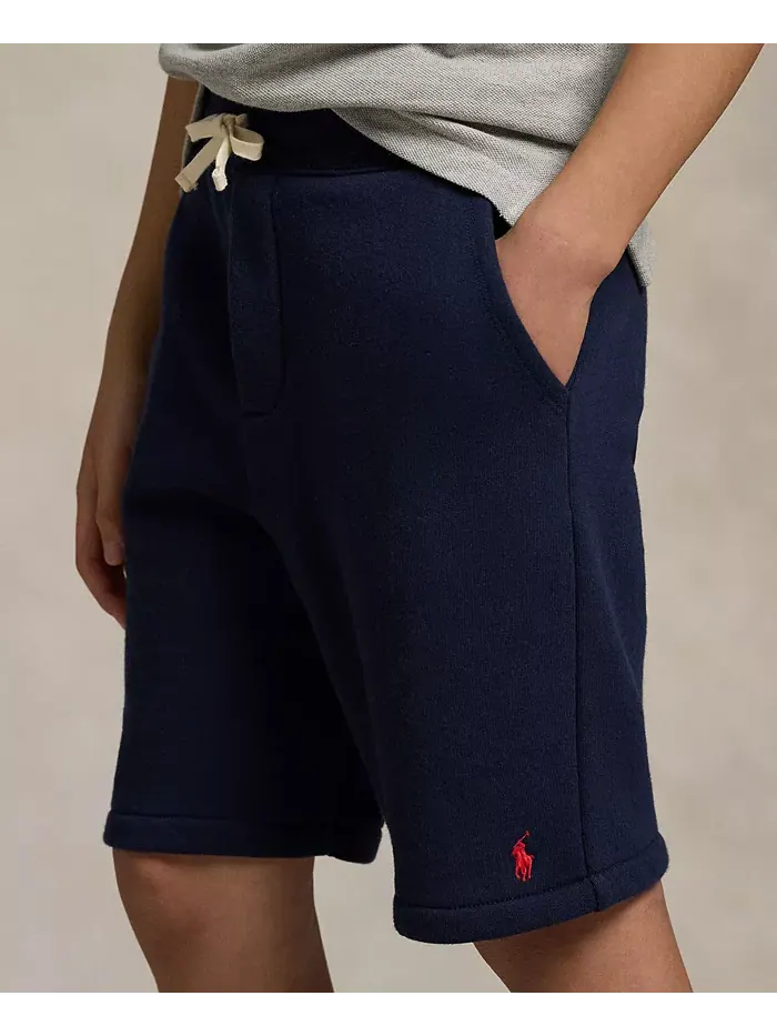 Большие мальчики Хлопковые флисовые шорты на резинке Polo Ralph Lauren — изображение 5 из 5, черный
