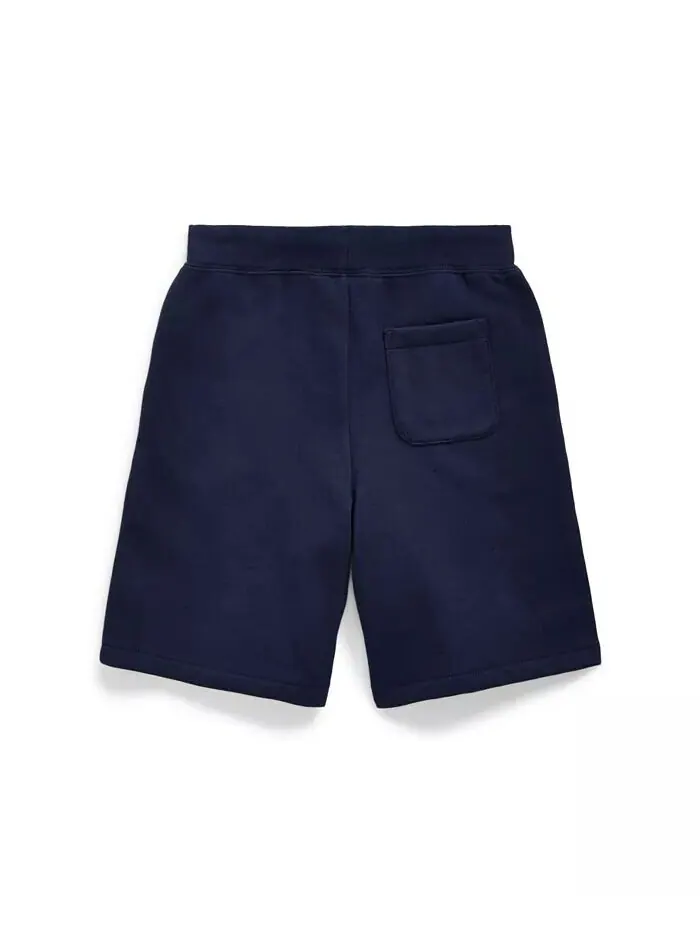 Шорты из хлопкового флиса с завязками для больших мальчиков Polo Ralph Lauren — изображение 2 из 2, темно-синий
