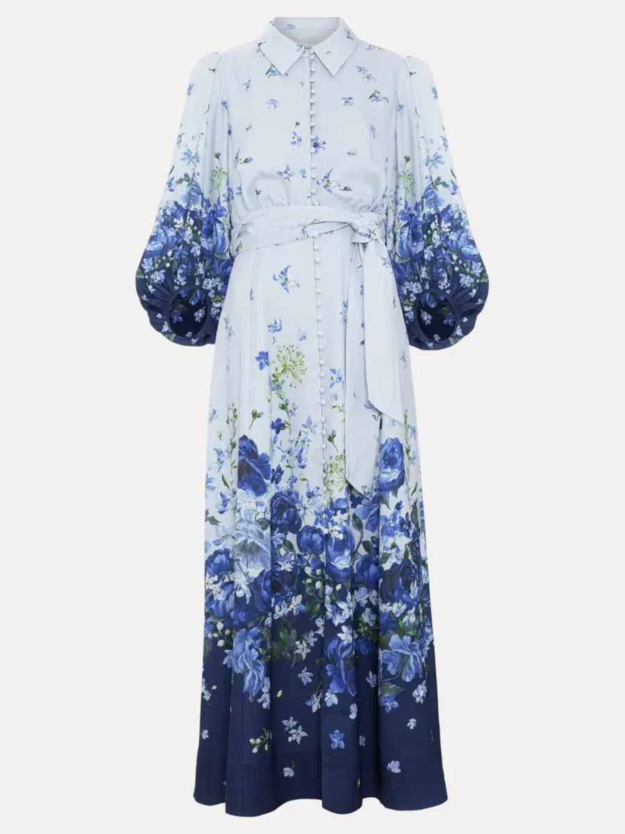 Платье-рубашка миди с поясом Noella Dress Phase Eight — изображение 6 из 6, бледный синий