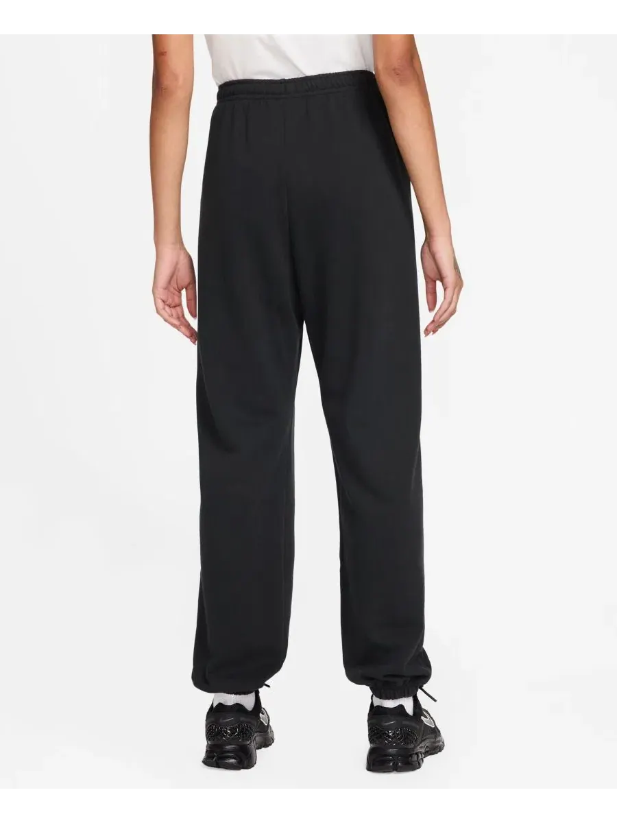 Спортивные брюки из плотного флиса с высокой посадкой и манжетами Studio Fleece Nike — изображение 3 из 3, черный