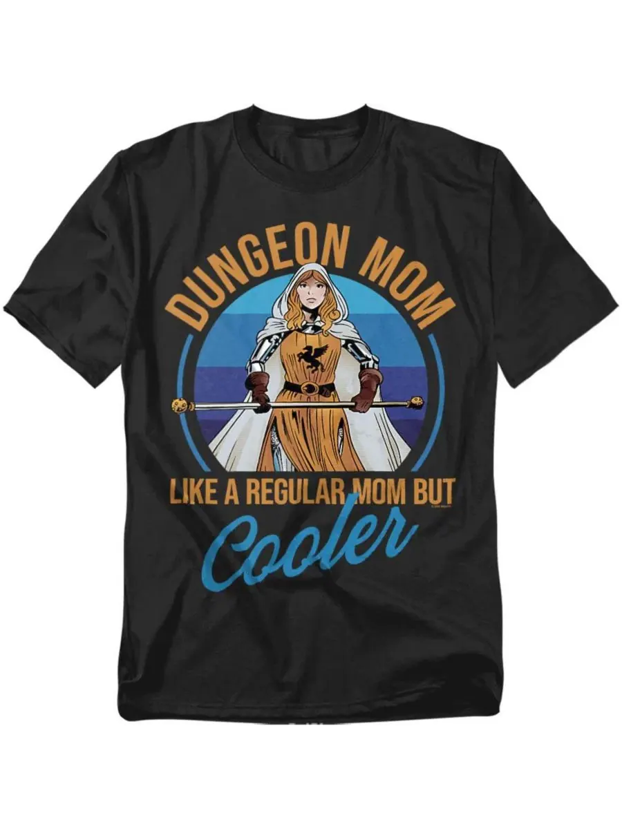 Футболка с длинным рукавом Dungeon Mom D&D — черный