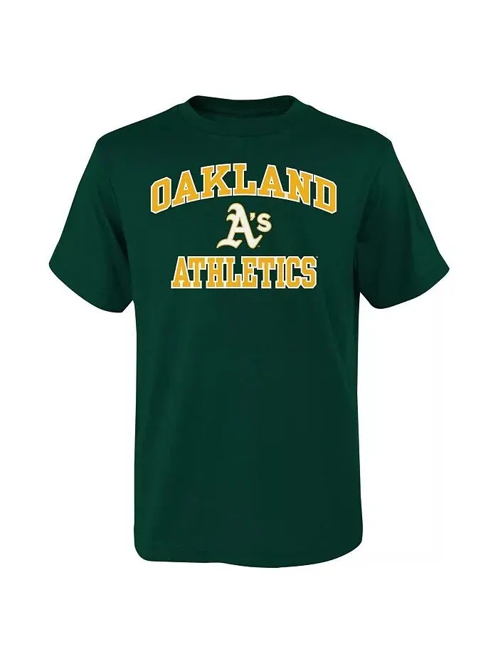 Зеленая футболка Big Boys Fanatics Oakland Athletics Heart & Soul Outerstuff — изображение 1 из 1, зеленый