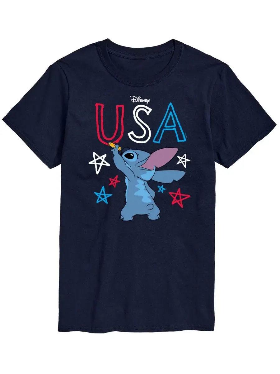 Футболка с коротким рукавом Lilo USA Stitch Drawing AIRWAVES — изображение 1 из 3, темно-синий