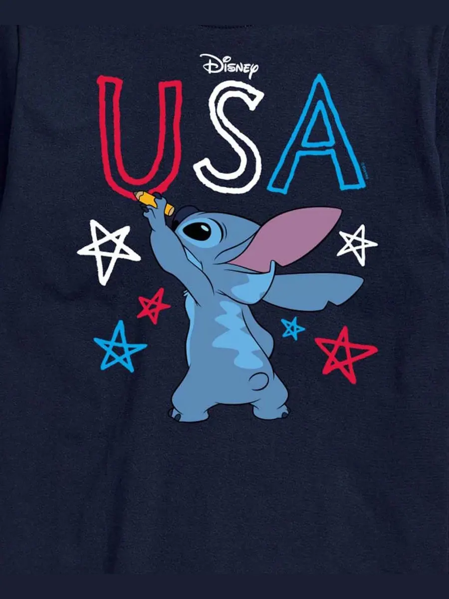 Футболка с коротким рукавом Lilo USA Stitch Drawing AIRWAVES — изображение 3 из 3, темно-синий