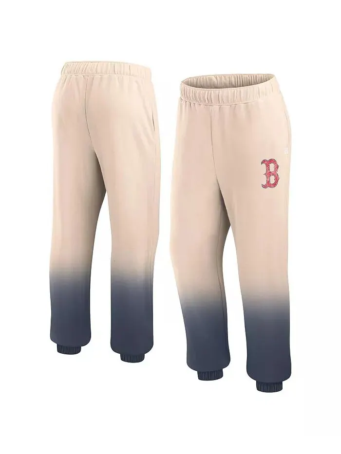 Женские брюки Boston Red Sox Luxe Ombre Lounge цвета загара/темно-синего цвета Fanatics