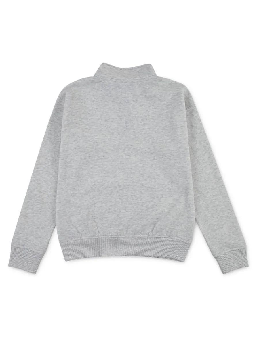 Детская флисовая толстовка Essential с застежкой-молнией до середины груди abercrombie kids — изображение 5 из 6, серый