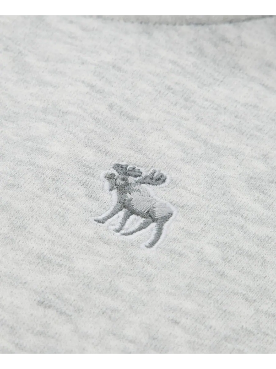 Детская флисовая толстовка Essential с застежкой-молнией до середины груди abercrombie kids — изображение 6 из 6, серый