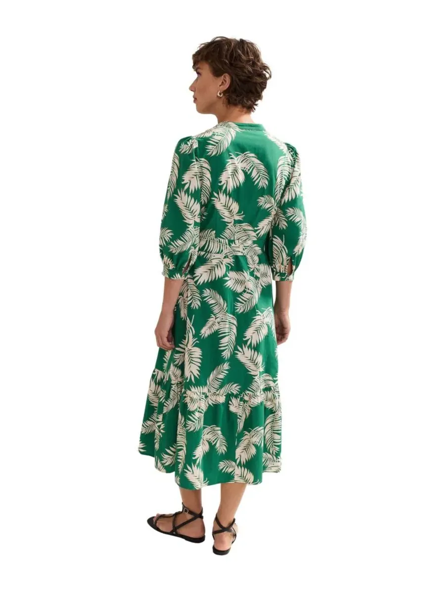 Платье-рубашка миди с поясом Louisa Mandarin Collar Phase Eight — изображение 3 из 7, зеленый