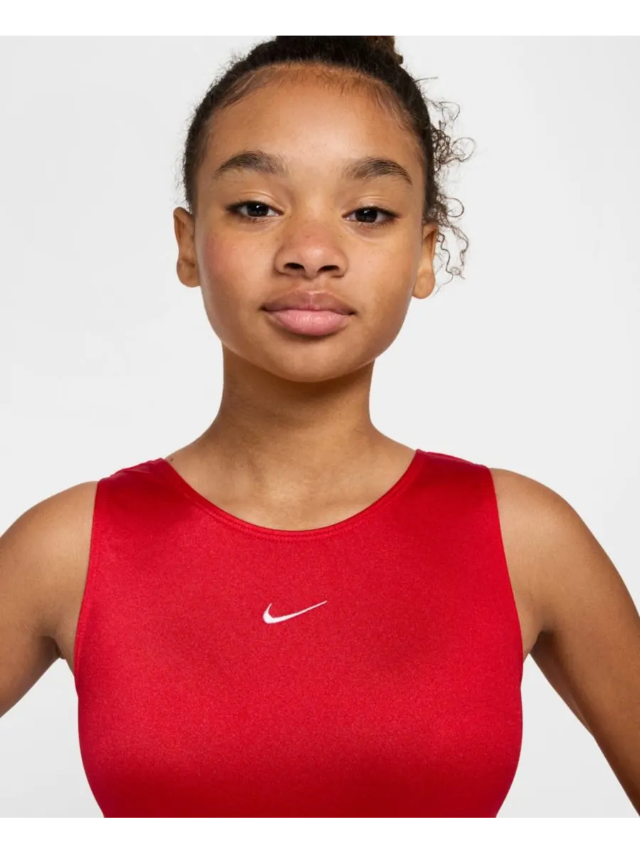 Стандартный спортивный купальник для девочек 7-16 лет Nike Gymnastics — изображение 3 из 7, красный