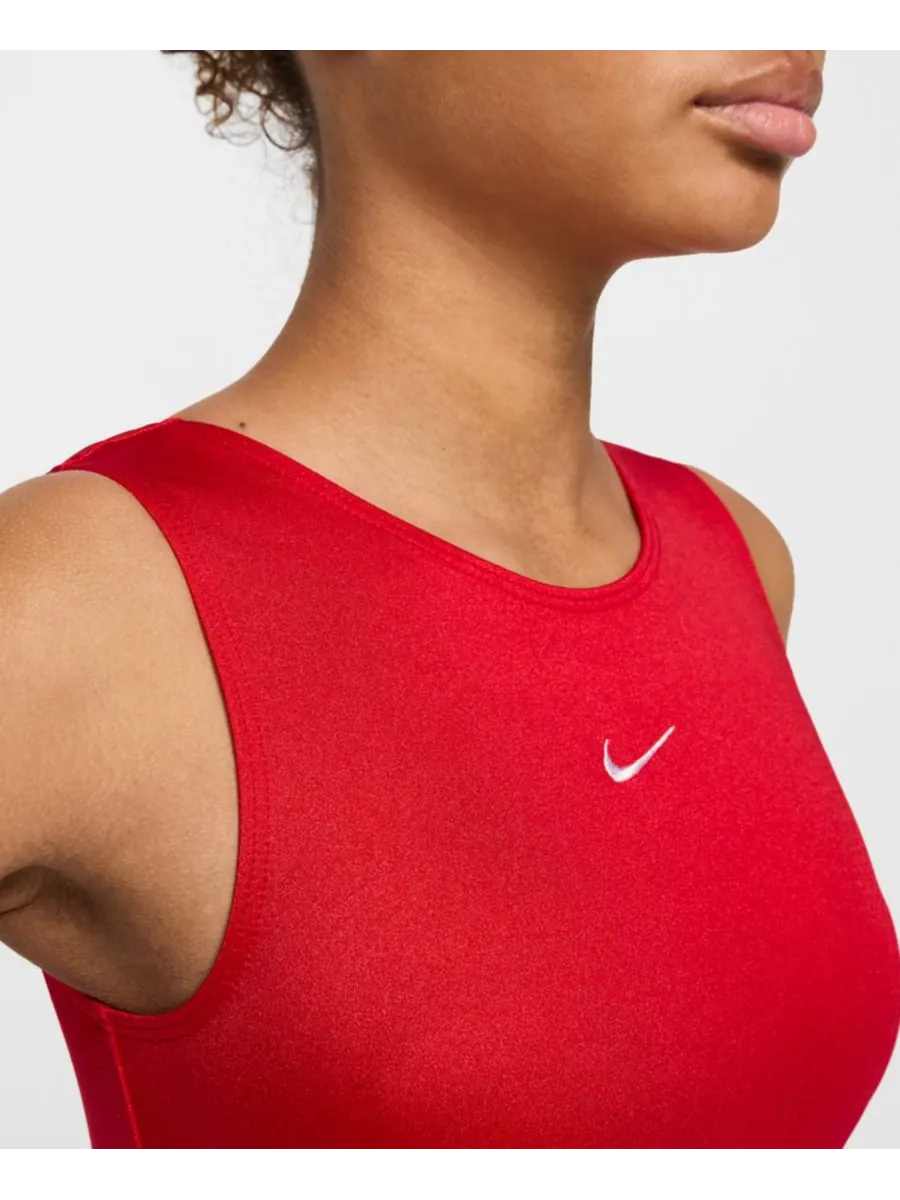 Стандартный спортивный купальник для девочек 7-16 лет Nike Gymnastics — изображение 4 из 7, красный