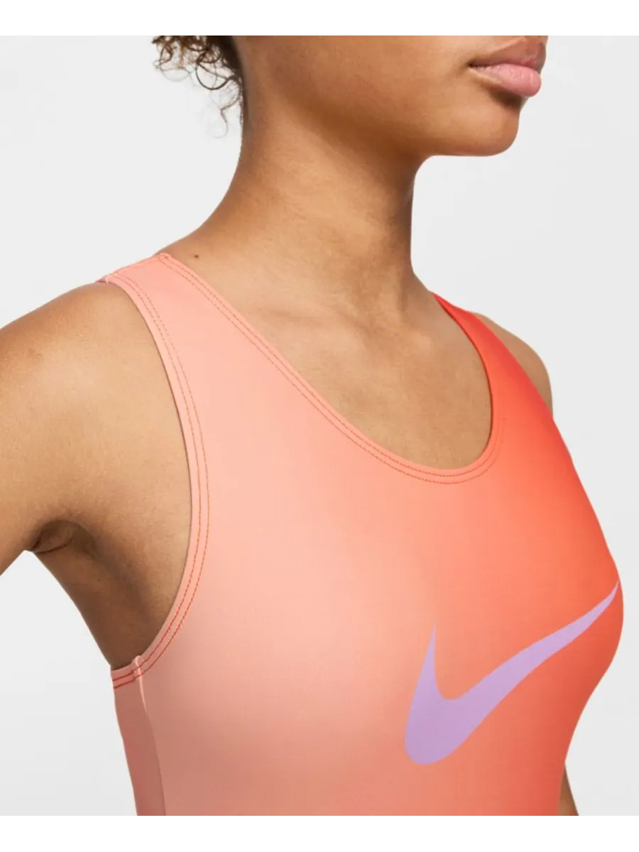 Гимнастический купальник Nike Sunrise Ombre для девочек 7-16 лет Nike Gymnastics — изображение 4 из 7, оранжевый
