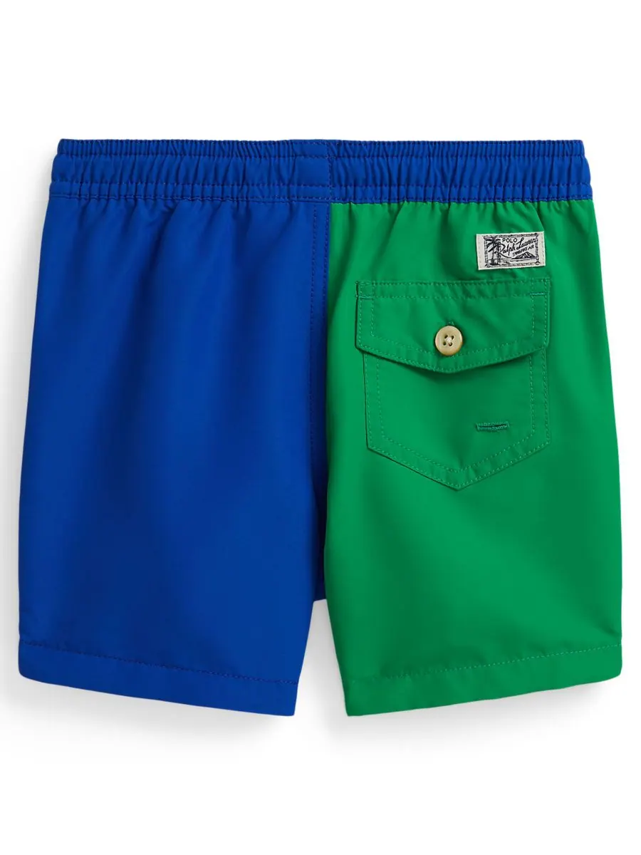 Плавки Traveler для мальчиков 2-7 лет Polo Ralph Lauren — изображение 2 из 3, зеленый/синий