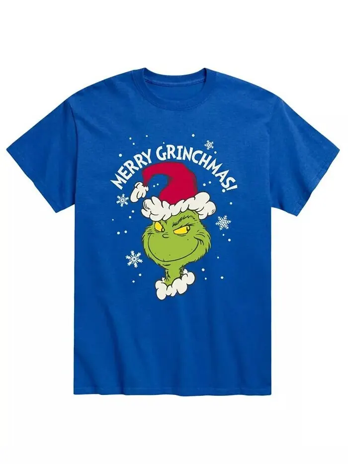 Мужская футболка Dr. Seuss The Grinch Merry Grinchmas AIRWAVES — изображение 1 из 2, синий