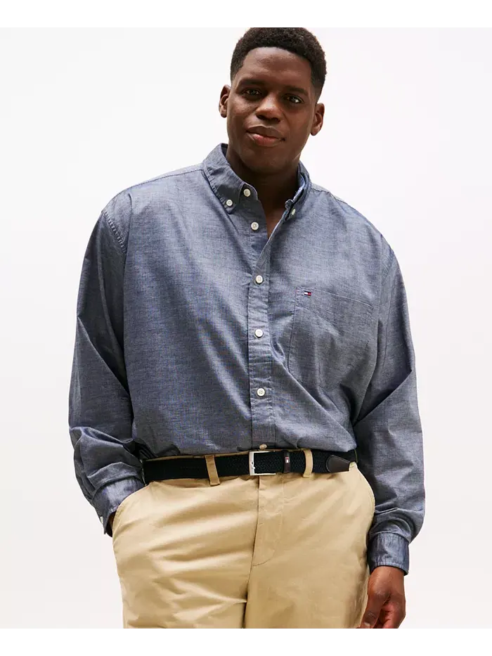 Мужская классическая рубашка свободного кроя Big & Tall Capote из эластичной ткани Tommy Hilfiger — изображение 1 из 4