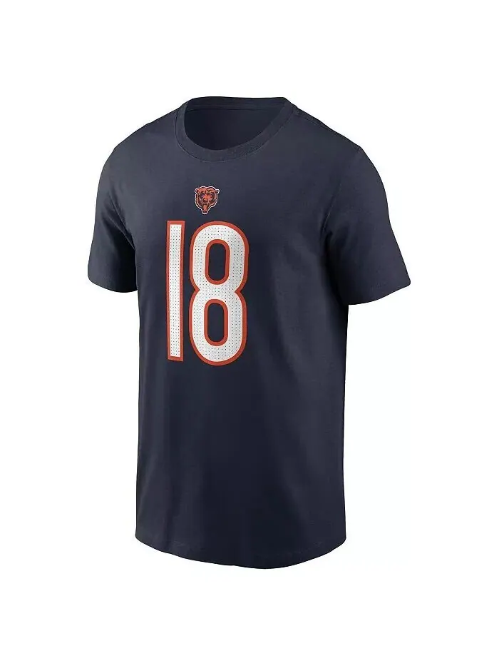 Мужская футболка Caleb Williams Chicago Bears 2024 NFL Draft First Round Pick Fuse Name Number Nike — изображение 3 из 3