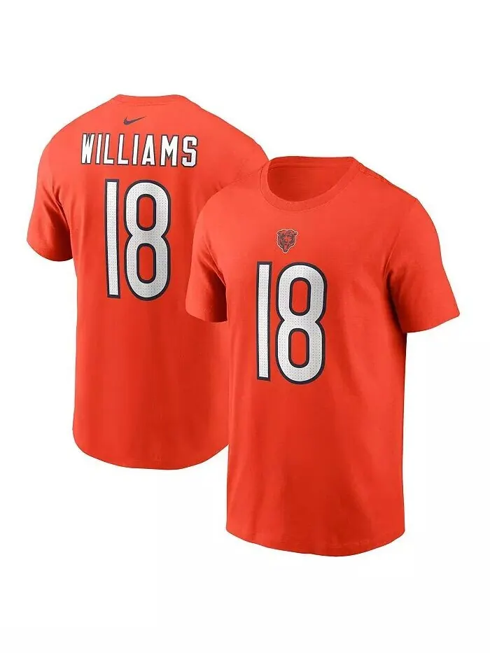 Мужская футболка Caleb Williams Chicago Bears 2024 NFL Draft First Round Pick Fuse Name Number Nike — изображение 1 из 3
