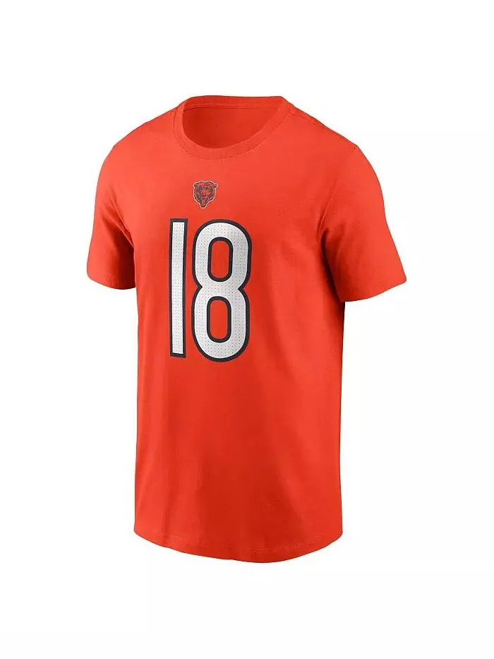 Мужская футболка Caleb Williams Chicago Bears 2024 NFL Draft First Round Pick Fuse Name Number Nike — изображение 2 из 3