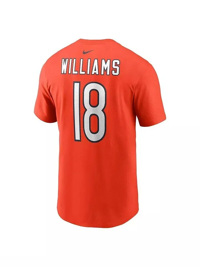 Мужская футболка Caleb Williams Chicago Bears 2024 NFL Draft First Round Pick Fuse Name Number Nike — изображение 3 из 3